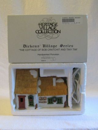 Dept 56 Dickens Village The Cottage Of Bob Cratchit & Tiny Tim 6500 - 5 Christmas