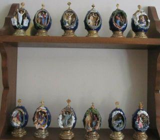 Franklin House Of Faberge Eggs Life Of Jesus Complete Set Of 12