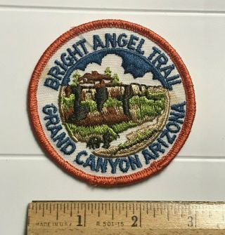 Bright Angel Trail Grand Canyon National Park Arizona Round Embroidered Patch