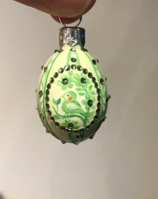 Patricia Breen Delft,  Green Miniature Egg Exclusive To Peachtree Place