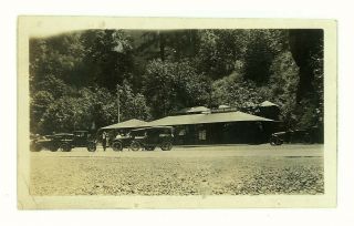 Union Pacific Depot & Hazlewood Drive In,  Multnomah Falls Oregon 1920 Photo Rare