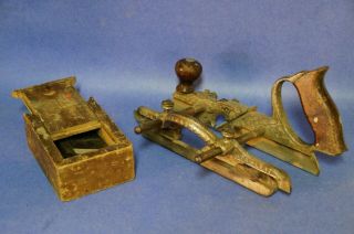 Rare Stanley No.  46 Combination Plane With Depth Stop And Cutters.