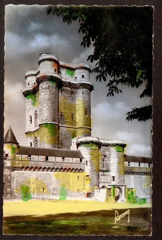 C1940 Raymon Tinted Photo Le Chateau De Vincennes Paris France Postcard