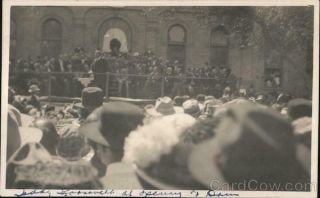 Rppc Phoenix,  Az Photo Of Teddy Roosevelt Speaking To Large Group At Opening Of D