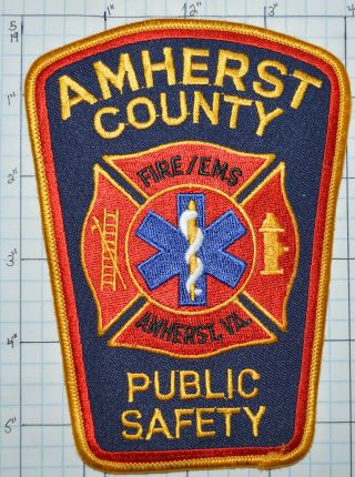 Virginia,  Amherst County Fire Ems Public Safety Patch