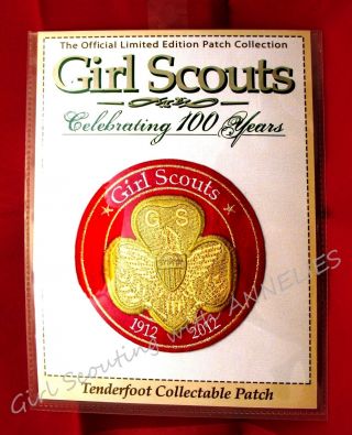 100th Anniversary Girl Scout 1916 Large Tenderfoot Patch Collectors Gift