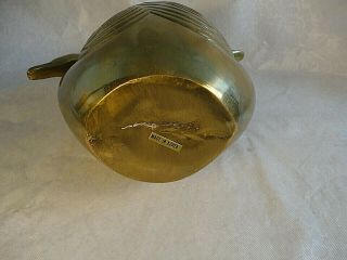 Rare Vintage SOLID BRASS VASE With DUCK or GOOSE or SWAN Head HANDLES 4