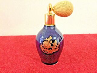 Vintage Limoges Castel Perfume Atomizer W/22k Gold Printing (made In France) Exc