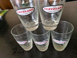 5 Rare 1966 The Cleveland Twist Drill Bit Co.  Bar Glasses Advertising Company