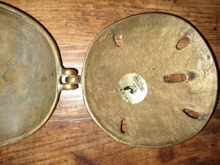 Penco Brass Sand Dollar Shell HInged Trinket Box Vintage 5