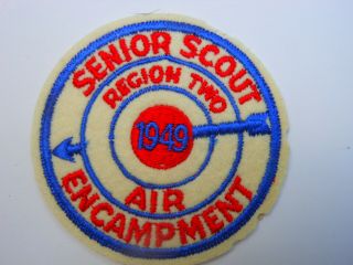 1949 Region Two Ii Senior Scout Air Encampment York Jersey Ny Felt Explorer