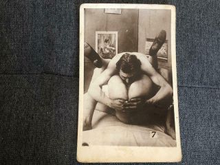French Nude Woman Lesbian Taste 1920s Photo Postcard