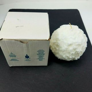 Partylite 6 " Large White Snowball Candle Q6810 -