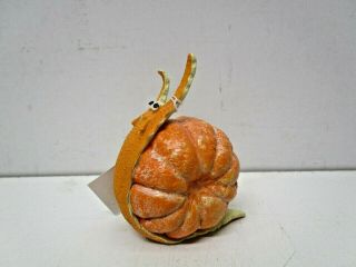 Enesco Home Grown Tangerine Snail Figurine