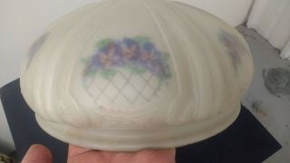 Frosted Reverse Painted Antique Light Shade 7