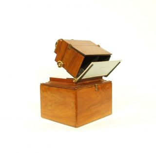 1860 Smith Beck Self - Casing Wood Stereoscope Outstanding 6
