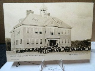 1905 Postcard Millinocket Maine High School By William J Heebner