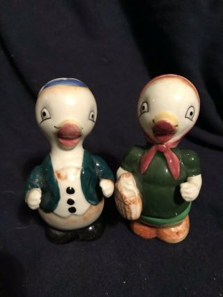 Vintage Dressed Ducks Salt And Pepper Shakers