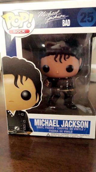Funko Pop Michael Jackson Bad 25 Vaulted With Pop Protector