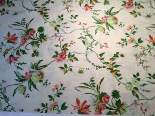 Brunschwig & Fils,  Inc.  Locklin Plantation Off White Floral Print Fabric 2 Yards