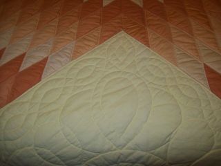 star quilt yellow browns full size hand stitched 86 
