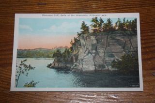 Vintage Postcard Romance Cliff,  Dells Of The Wisconsin,  Kilbourn,  Wis.