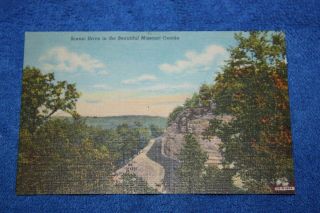 Vintage Postcard Scenic Drive In The Missouri Ozarks