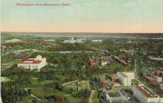 Db Postcard,  Aerial View Of The Washington Monument East,  Washington Dc