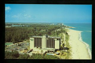 Holiday Inn Motel Hotel Postcard Florida Fl Jupiter Beach Ocean Pool