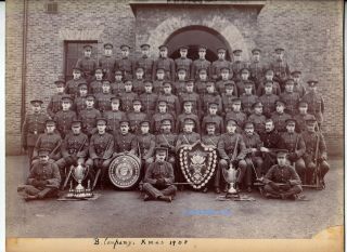" B " Company Of Royal Dublin Fusiliers & Other Regiments Xmas 1908.