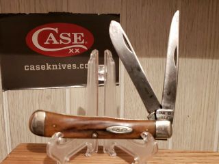 Rare Case Xx Usa 1965 - 69 5254 Second Cut Stag Large Trapper W/ Muskrat Blade