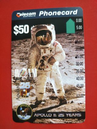 $50 Apollo 11 25 Years Phonecard Prefix 558