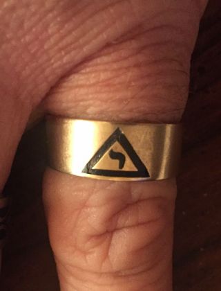 Scottish Rite 14th Degree Ring Yod 10k Gold Sanantonio Texas 1947 Masonic Sz10 D