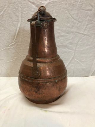 old Copper Jug With lid 4