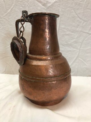 old Copper Jug With lid 5