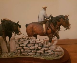 Rare Border Fine Arts - COMING HOME - Shire Horses - James Herriot - c.  1985. 5