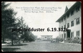 3126 - Berrien Springs Michigan 1928 Emmanuel Missionary College By Childs