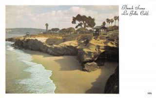 La Jolla San Diego,  California Beach Scene Ca 1960s Vintage Postcard