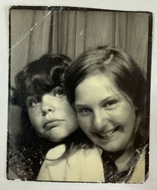 Holding Her Close In The Photobooth,  Women,  Lesbian Int,  Vintage Photo Snapshot