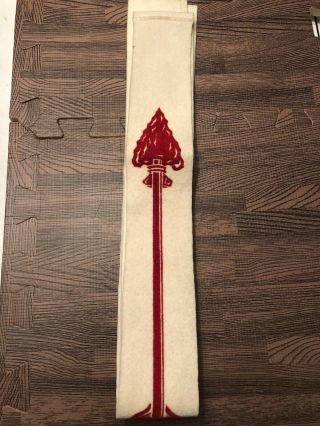 Vintage Boy Scouts Order Of The Arrow Sash 2 1/4x60 Inches With Snap