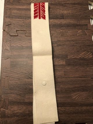 Vintage Boy Scouts Order Of The Arrow Sash 2 1/4x60 Inches With Snap 2