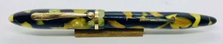 Large Sheaffer Balance Black & Pearl Fountain Pen 14k Lifetime Nib Restored