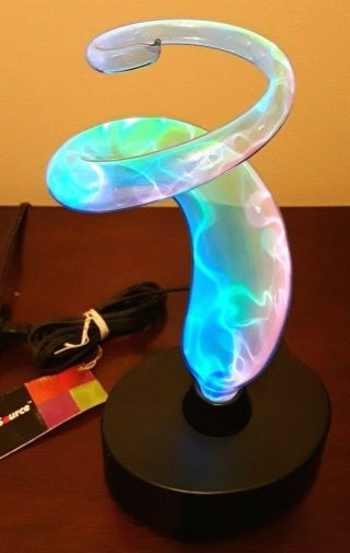 Lumisource Sculptured Electra Multi Phosphor Blue/pink/grn Plasma Art Glass Lamp