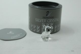 Swarovski Silver Crystal Miniature Koala Figurine 7673nr W Box