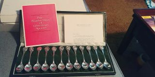 Franklin The Twelve Days Of Christmas Sterling Silver Spoon Set Signature