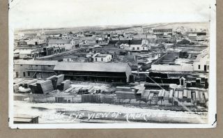 Ambrose,  North Dakota Birds - Eye View Vintage Photo Postcard 1927