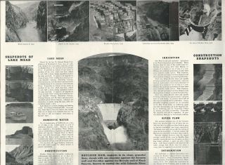 Boulder Dam 1930 ' s - 1940 ' s Brochure Photos Map History General Information 4