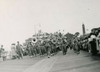 Fort Monmouth Band On Boardwalk At Asbury Park Nj 1949 Photo