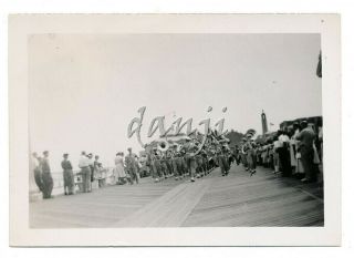 Fort Monmouth Band on BOARDWALK at ASBURY PARK NJ 1949 Photo 2