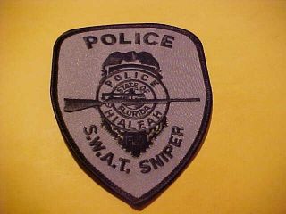 Hialeah Florida S.  W.  A.  T.  Police Patch Shoulder Size Gray